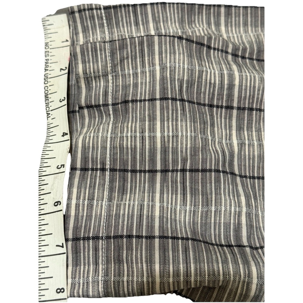 Tommy Bahama Silk Blend Shirt Original Fit Men's XL Gray Plaid Short Sleeve - Picture 9 of 11